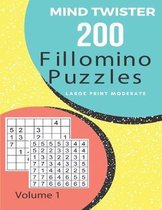 Mind Twister - 200 Fillomino Puzzles - Large Print Moderate Volume 1