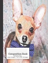 Composition Book Chihuahua Dog - Large Hexagon: Student Exercise Book