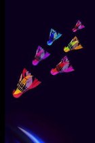 Colorful Shuttlecock: Racket Gift For Players And Athletes (6''x9'') Lined Notebook To Write In