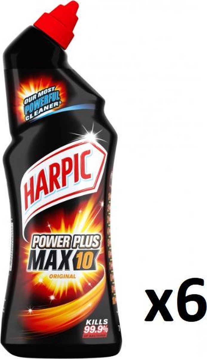 HARPIC Power Plus Max 10 Original - Toilet Reiniger - Extra Krachtig  6x750ML | bol.com