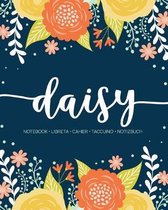 Daisy: Notebook - Libreta - Cahier - Taccuino - Notizbuch: 110 pages paginas seiten pagine