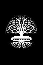 Tree Harmonica: Dot Grid Notebook (6"x 9" inch size = nearly DIN A5 - 120 Pages) - perfect as music book or song writing book, suitabl