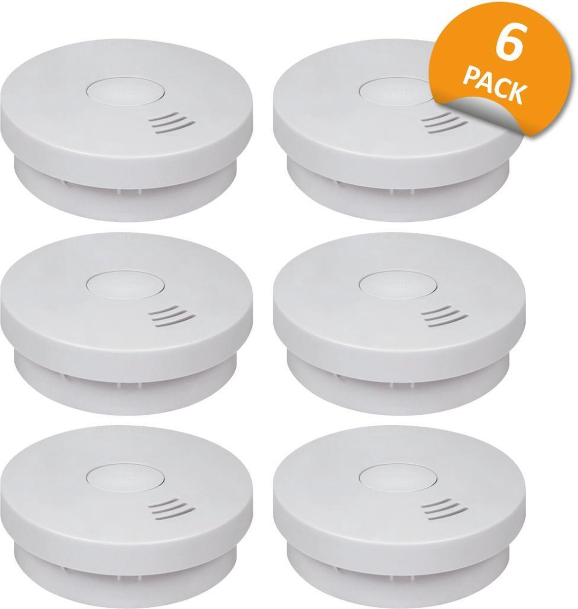 ELRO FS9010 Rookmelder met 10 jaar batterij – Q-Label, VDS en StiWa testwinnaar - 6 stuks
