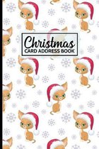 Christmas Card Address Book: A 6 Year Address Record Book Cute Cat Pattern