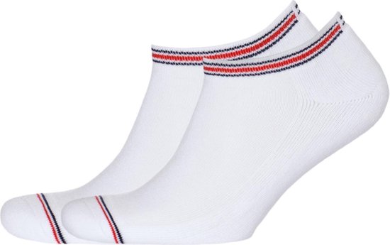 Tommy Hilfiger Iconic Sports Sneaker Socks (2-pack) - heren sport enkelsokken - wit - Maat: 39-42