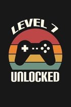 Level 7 Unlocked: Happy 7th Birthday 7 Years Old Gift For Gaming Boys & Girls