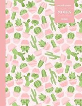 Cornell System Notes 110 Pages: Cactus Notebook for Professionals and Students, Teachers and Writers - Succulent Llama Pattern