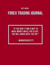 If You Don't Find a Way to Make Money While You Sleep, You Will Work Until You Die - Forex Trading Journal: Perfect Companion For Forex Traders