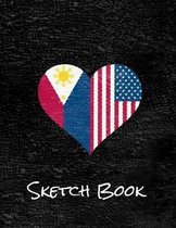 Sketch Book: Filipino-American Heart Design to showcase Pinoy Pride and Talent- Sketchbook has 160 pages to fill with Art, Sketches