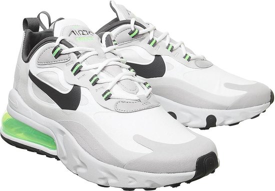 NIKE AIR MAX 270 REACT Summit White Grey Silver Lilac Electric Green Dames bol