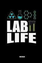 Lab Life Notebook: Funny Lab Life Laboratory Bulletjournal: 6x9 A5 Lined Art Book Or Drawing Journal For Science Students And Teacher