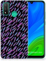 Telefoonhoesje Huawei P Smart 2020 Backcover Soft Siliconen Hoesje Feathers Color