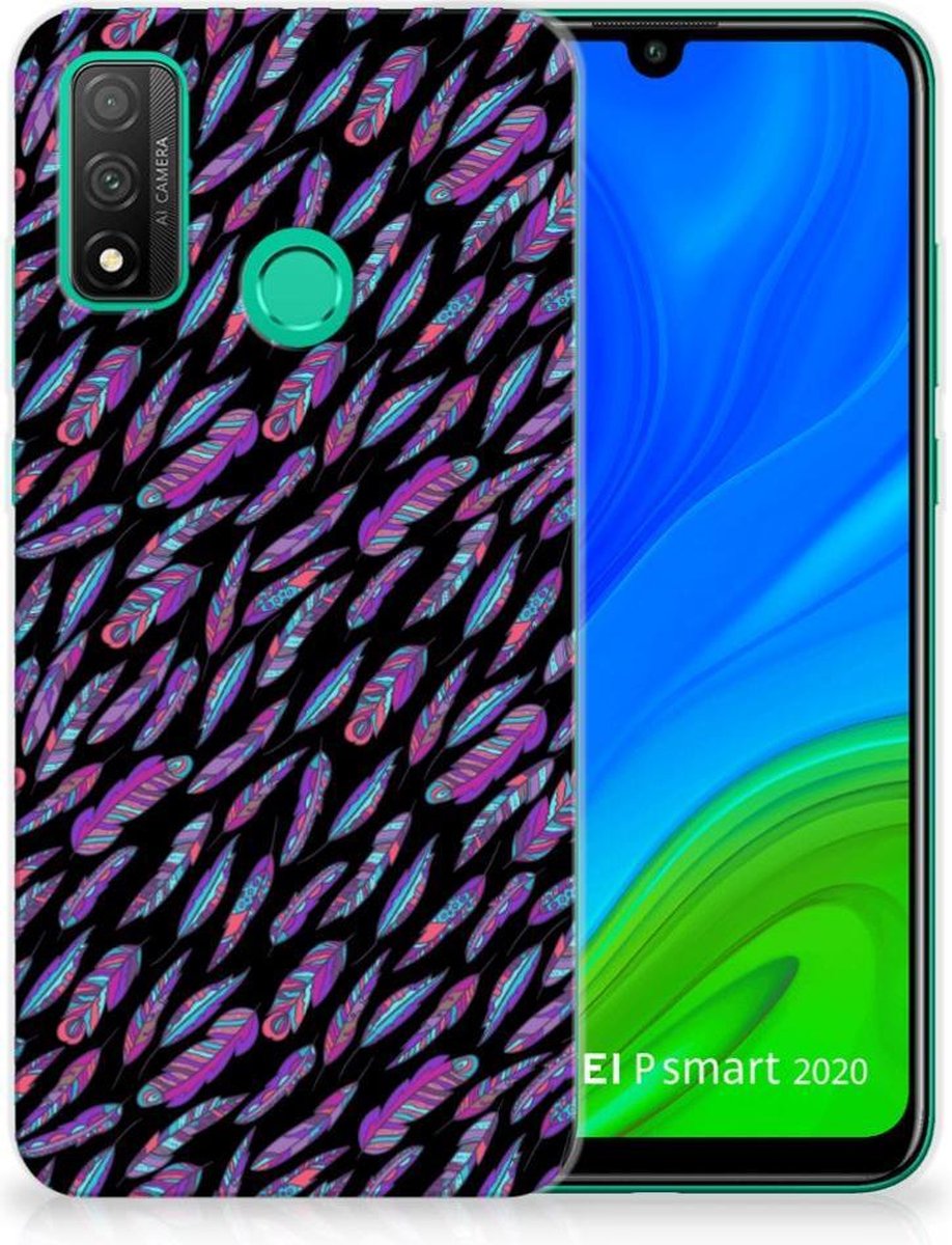 Huawei P Smart 2020 TPU bumper Feathers Color