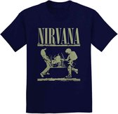 Nirvana Heren Tshirt -XL- Stage Blauw