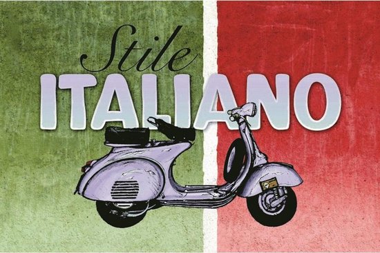 Foto: Wandbord scooter stile italiano