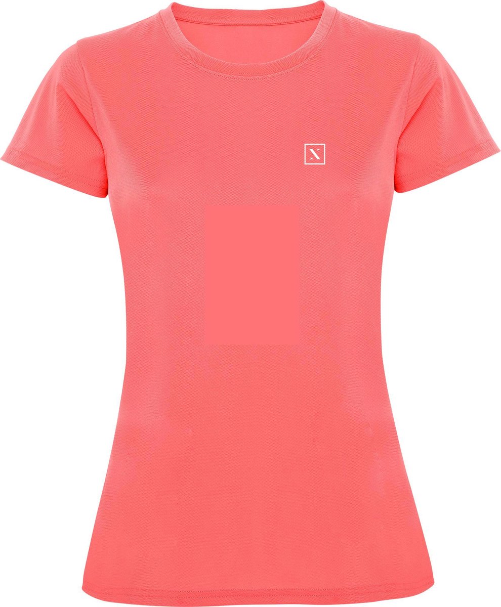 LXURY Comp T-Shirt Coral Maat S - Sportshirt - Kleding - Training - Sportkleding - Dames