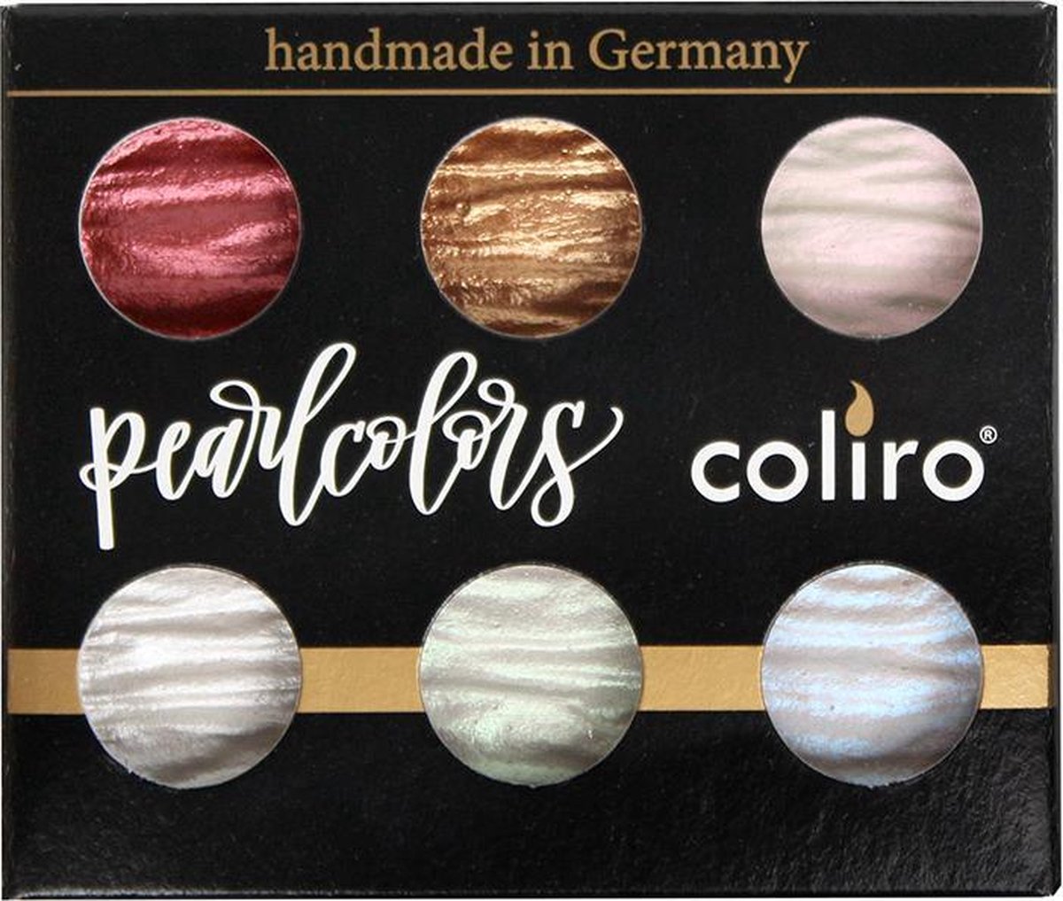 Coliro Set met 6 Pearl Colors and ShimmerPearl Colors Ø 23mm