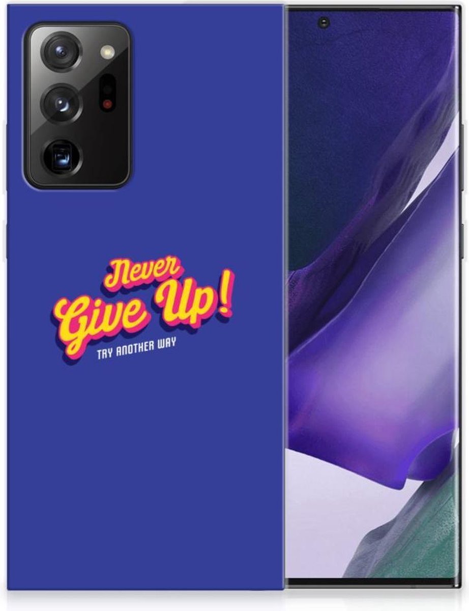 Samsung Galaxy Note20 Ultra Siliconen hoesje met naam Never Give Up