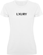 LXURY Fitness T-Shirt Wit Maat L - Sportshirt - Kleding - Training - Sportkleding - Dames