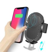 DrPhone - X9 Universele Autohouder + Wireless Charger - Autohouder Set - Autoruit + Dashboard Smartphone Autohouder + Fast Charge Oplader (Draadloos QI laden) - Kliksysteem met één hand te be