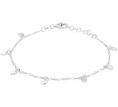 Glams Armband Hartjes 1,4 mm 16 + 2 cm - Zilver