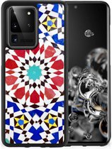 Smartphone Hoesje Geschikt voor Samsung Galaxy S20 Ultra Cover Case met Zwarte rand Mozaïek