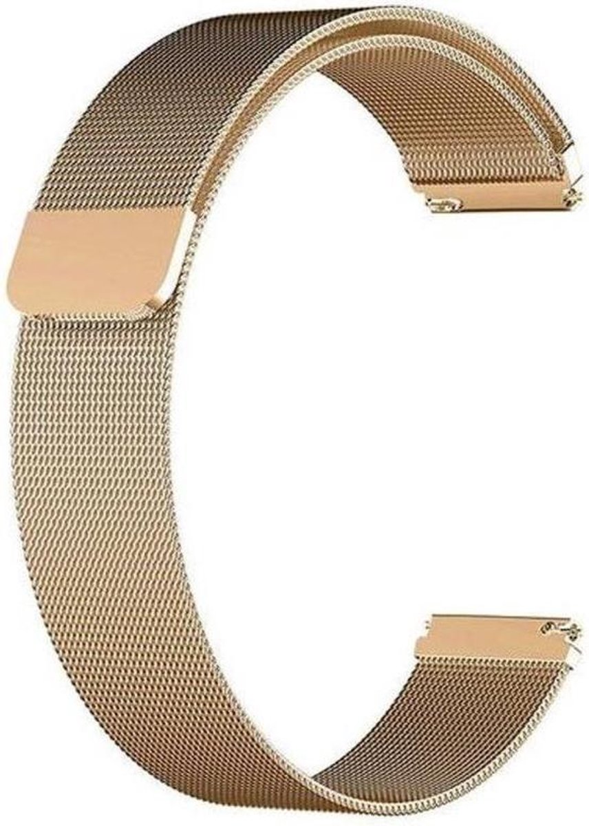 Milanees bandje geschikt voor Fitbit Versa Champagnegoud (Versa 2, Versa Lite)