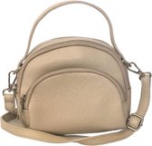 TOUTESTBELLE - Handig crossbody tasje met veel vakjes met rits - creme wit