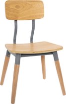 Atmosphera kinderstoel grijs beukenhout - retro stoel - kinderkamer - eetstoel
