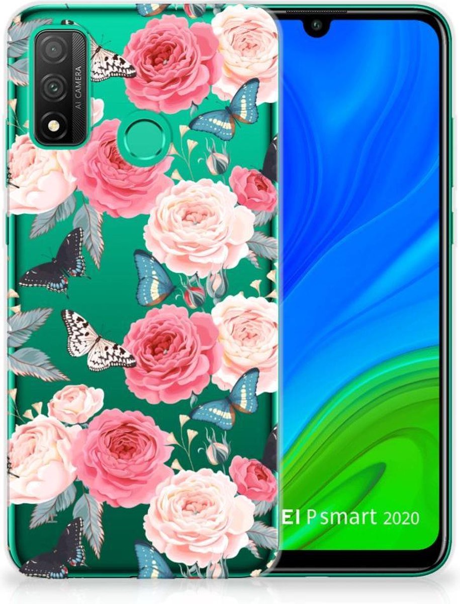 Huawei P Smart 2020 TPU Case Butterfly Roses