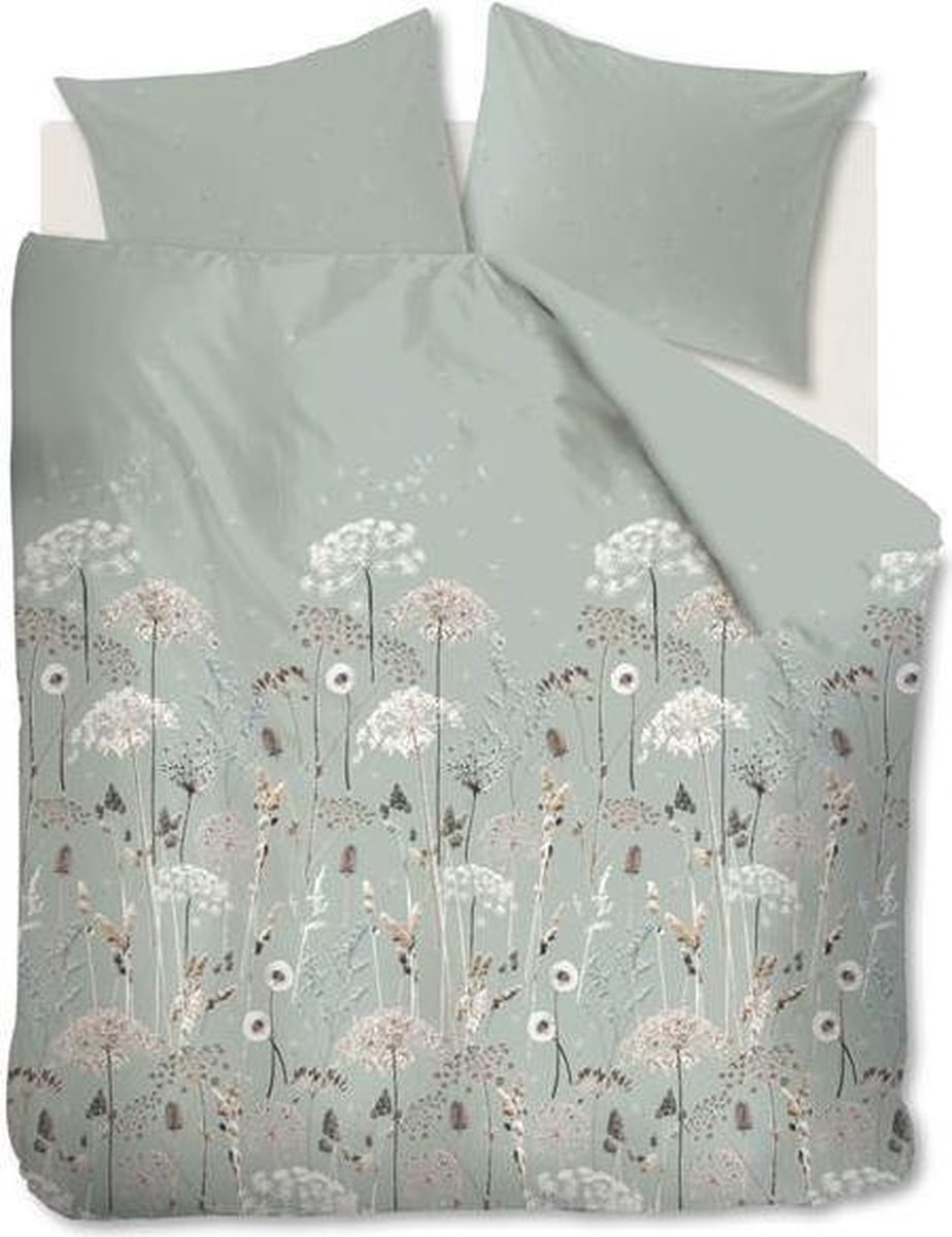 Ariadne at Home Flowers dekbedovertrek - Lits-Jumeaux XL - 260x200/220 - Groen