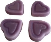 Waxmelts Lavendel - Paars - Hart - 4 x 4 x 1 cm - Set van 20