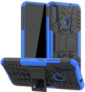 Motorola Moto E6 Plus Hoesje - Schokbestendige Back Cover - Blauw