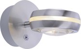 LED Wandlamp WiZ - Smart LED - Trion Visitas - 6W - Aanpasbare Kleur - 2-lichts - Rond - Mat Nikkel - Aluminium - BSE