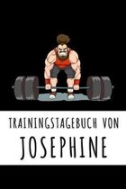 Trainingstagebuch von Josephine: Personalisierter Tagesplaner für dein Fitness- und Krafttraining im Fitnessstudio oder Zuhause