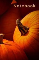Notebook: A page numbered, lined journal with table of contents, Halloween or Autumn themed with pumpkins