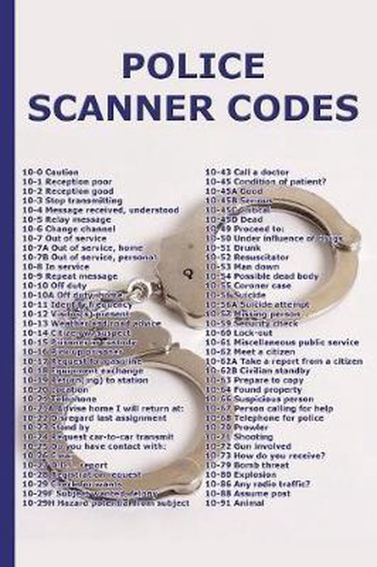 Police Scanner Codes with Handcuffs College Ruled Notebook, All about