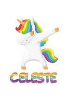 celeste: celeste 6x9 Journal Notebook Dabbing Unicorn Rainbow