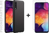Samsung A50 Zwart Hoesje en Samsung A50 Screenprotector - Samsung Galaxy A50 Zwart Hoesje  Case + Screen Protector