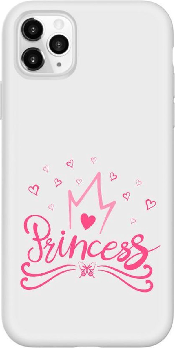 Apple Iphone 11 Pro Wit siliconen hoesje Princess