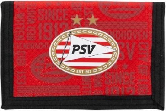 PSV Portemonnee All Over Zwart-Rood