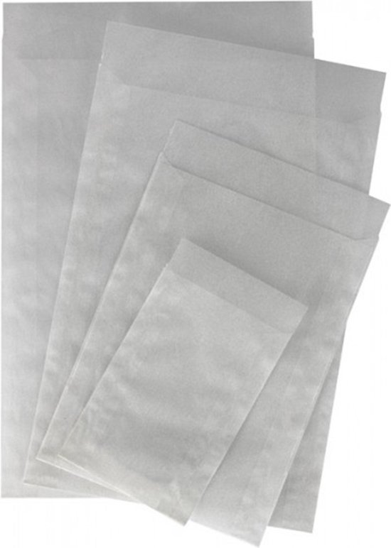 Lindner pergamijn x 78 mm + 14 mm klep (500x) - papier - envelop - envelopjes -... | bol.com