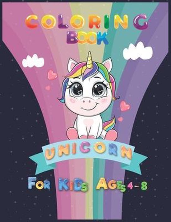 Unicorn coloring book for kids ages 48 9798645514389 Jenny Red