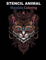coloring mandala animal stencil