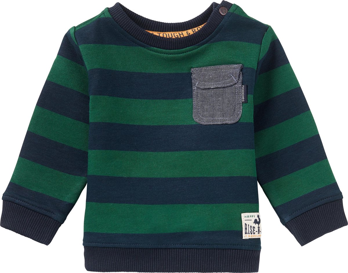 | Noppies Baby Sweater Maat 50 Gestreepte blauw grijze sweater baby jongen van Noppies