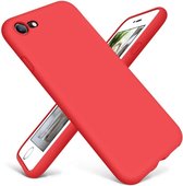 Siliconen hoesje met camera bescherming geschikt voor Apple iPhone SE 2020 - rood