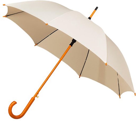Paraplu wit Paraplu met handvat - Paraplu - Houten Paraplu - 89... | bol.com