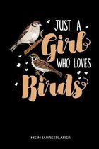 Just A Girl Who Loves Birds Mein Jahresplaner: Just A Girl Who Loves Birds Kalender 6x9 A5: Studienplaner - Terminkalender - W�chentliche To-Do-Liste