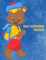 Daily Homework Tracker: Daily Homework Log Elementary, Middle and High School Brown Bear Owl Academic Organizer