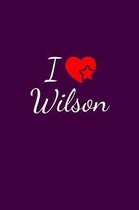 I love Wilson: Notebook / Journal / Diary - 6 x 9 inches (15,24 x 22,86 cm), 150 pages. For everyone who's in love with Wilson.